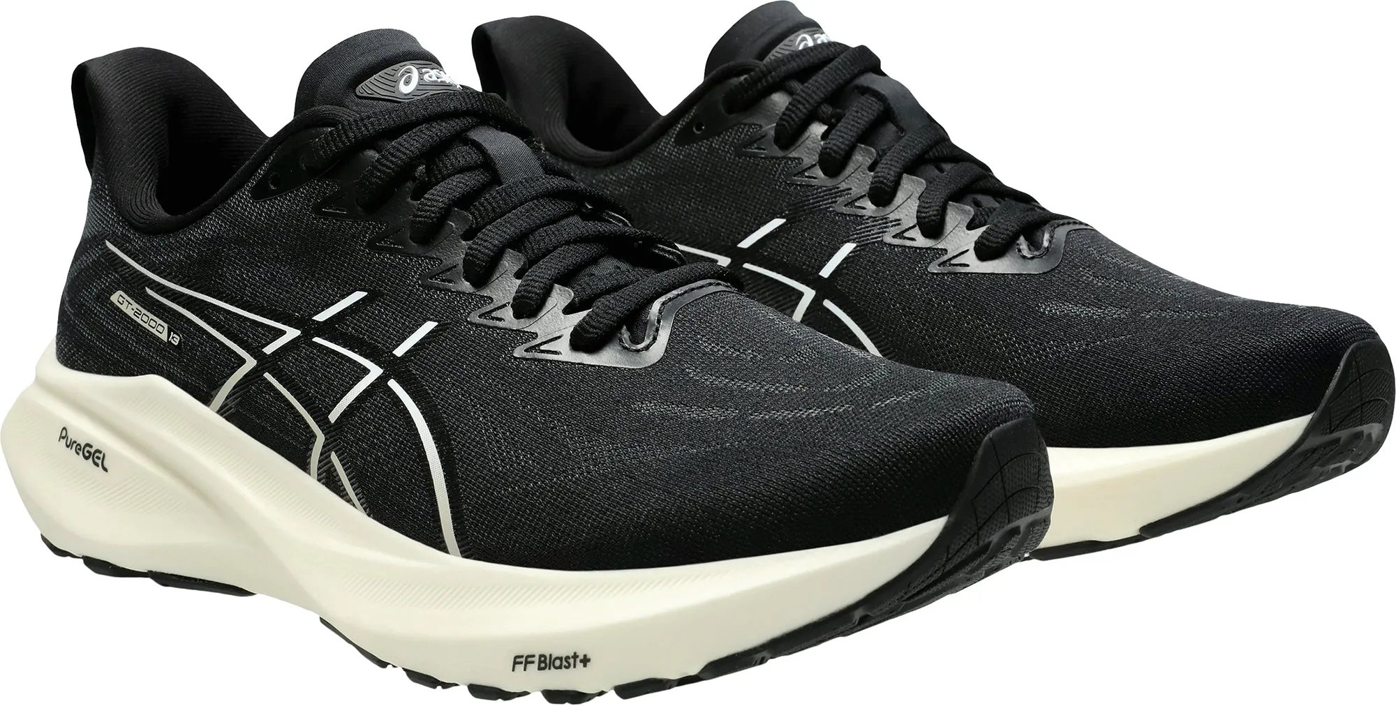 Asics GT 2000 13 Womens Running Shoes - Black Flexible Athletic Fit
