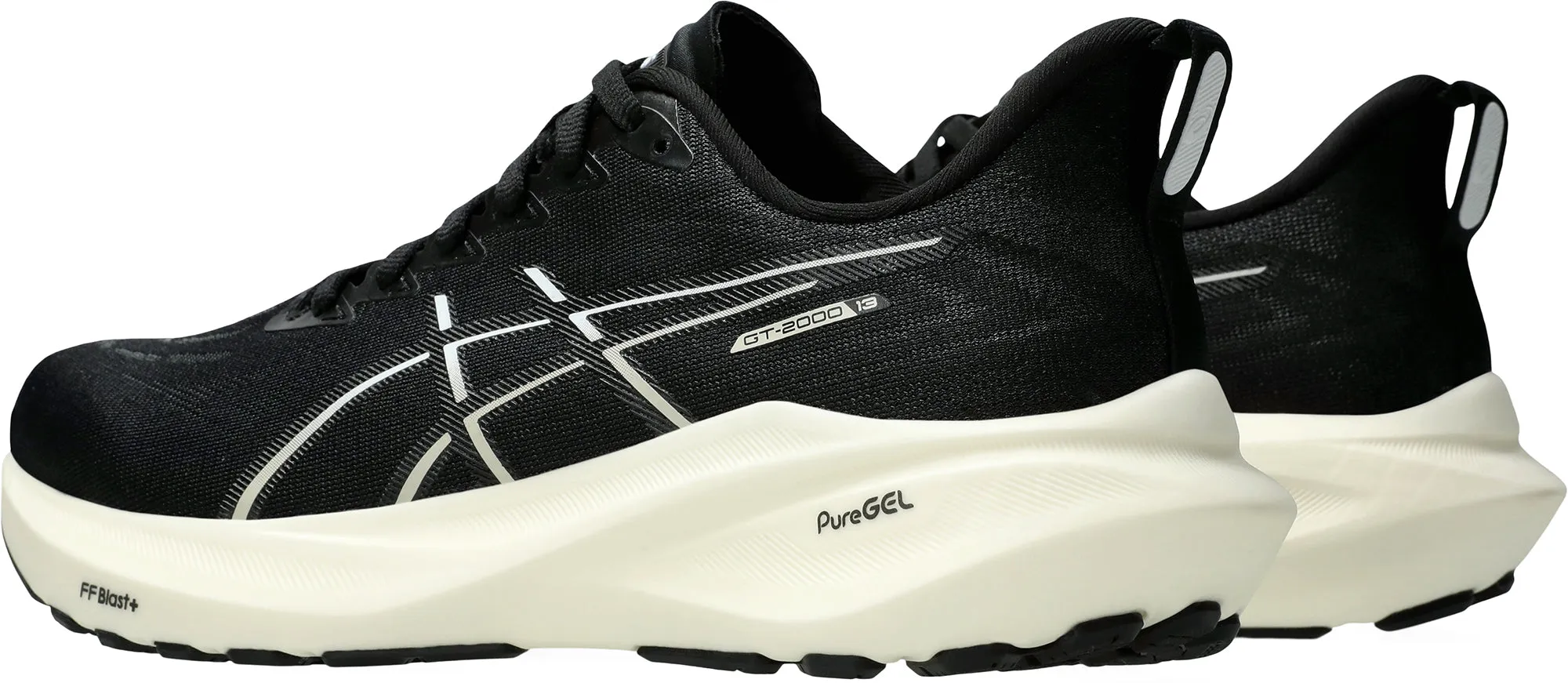 Asics GT 2000 13 Womens Running Shoes - Black Flexible Athletic Fit