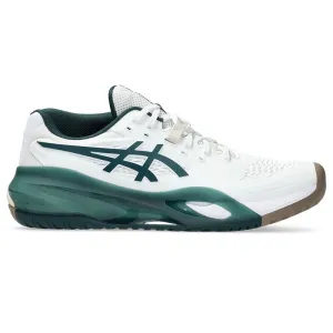 Asics Men's Gel Resolution X White and Saxon Green