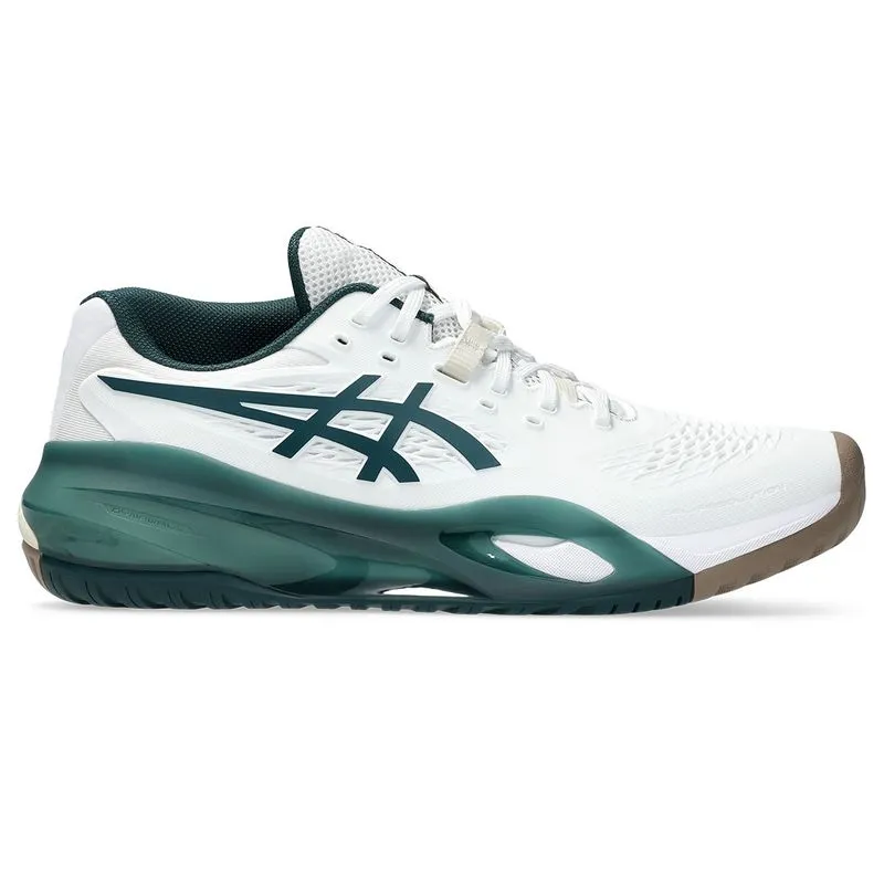 Asics Men's Gel Resolution X White and Saxon Green