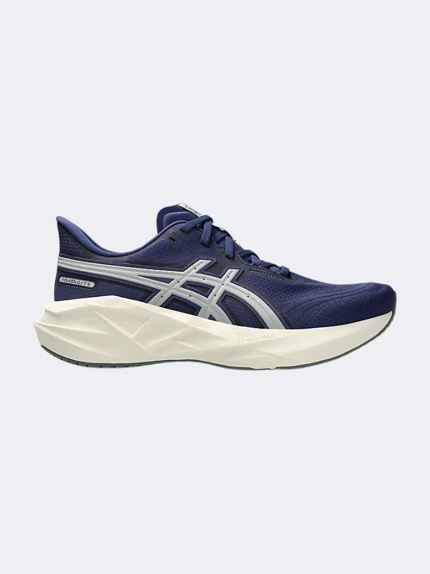 Asics Novablast 5 Track Club Men Running Shoes Indigo Blue/Seal Essential mens casual shoes for comfort