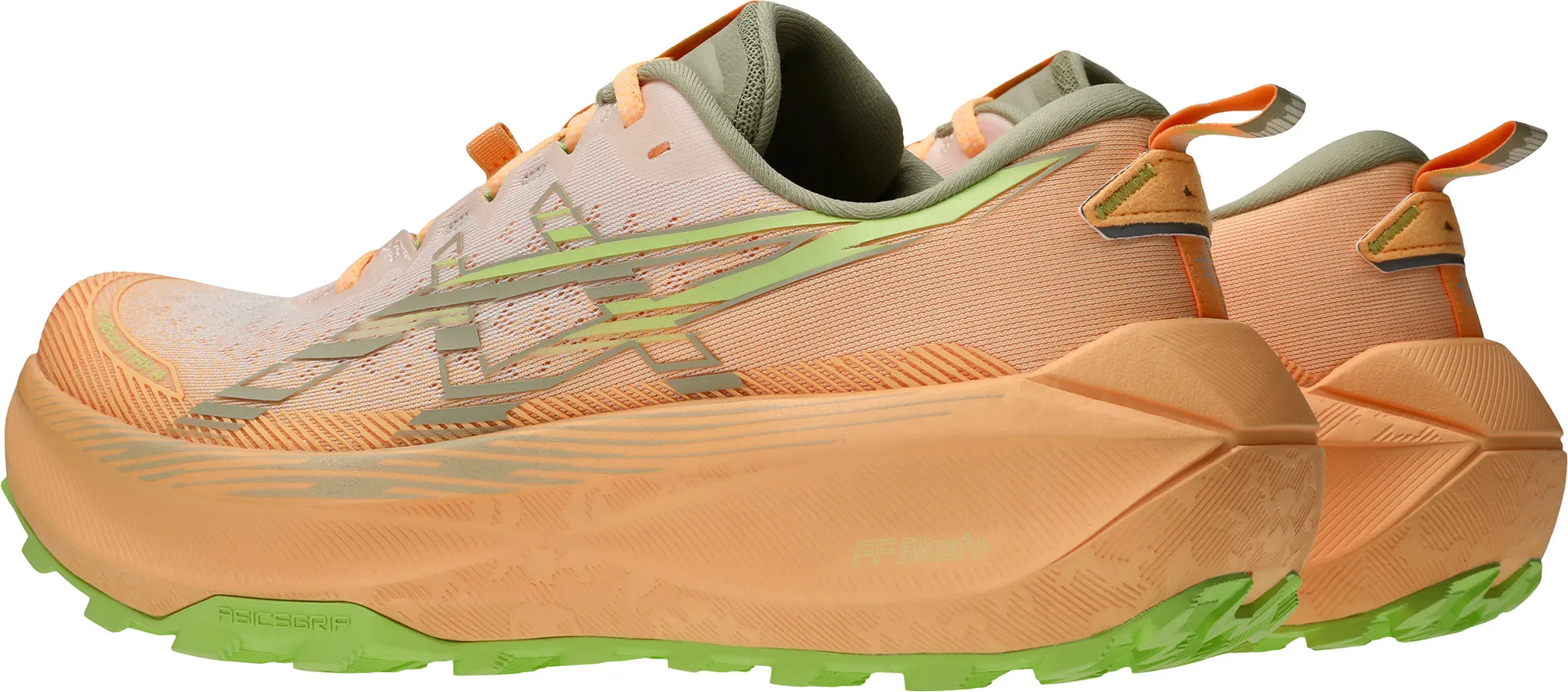 Asics Trabuco Max 4 Mens Trail Running Shoes - Orange Flexible Athletic Fit