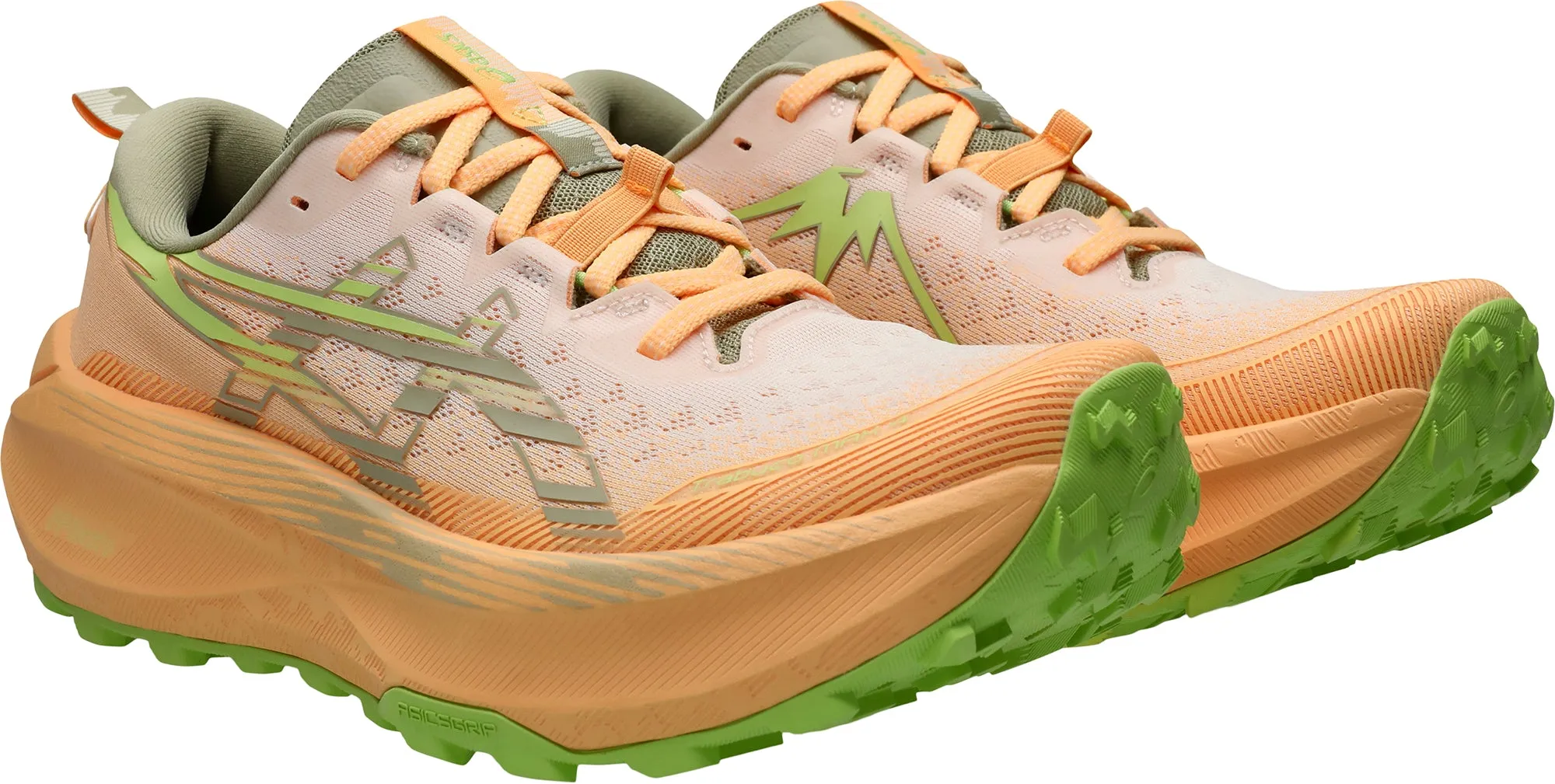 Asics Trabuco Max 4 Mens Trail Running Shoes - Orange Flexible Athletic Fit