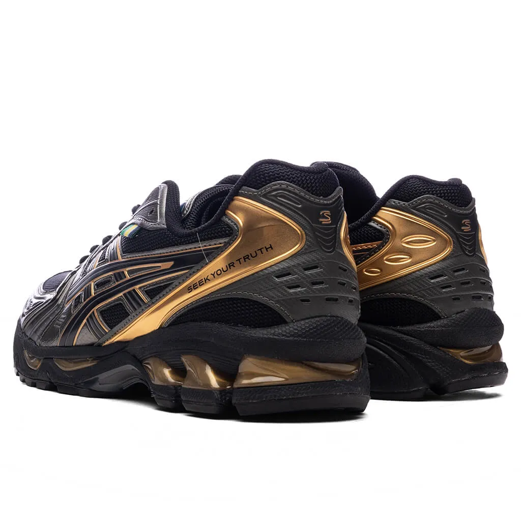 Asics x Ayrton Senna Gel-Kayano 14 - Black/Pure Gold Asics Gel Cushion Running Shoes