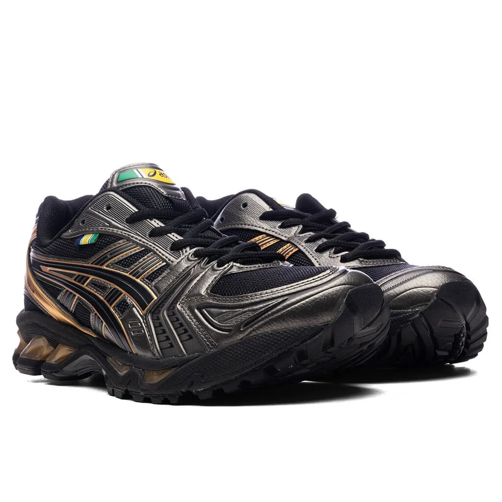 Asics x Ayrton Senna Gel-Kayano 14 - Black/Pure Gold Asics Gel Cushion Running Shoes