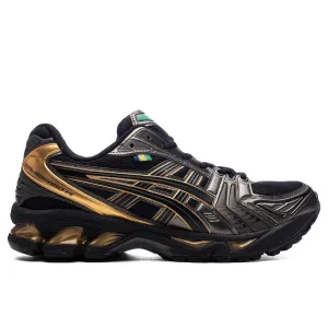 Asics x Ayrton Senna Gel-Kayano 14 - Black/Pure Gold Asics running shoes with gel cushioning