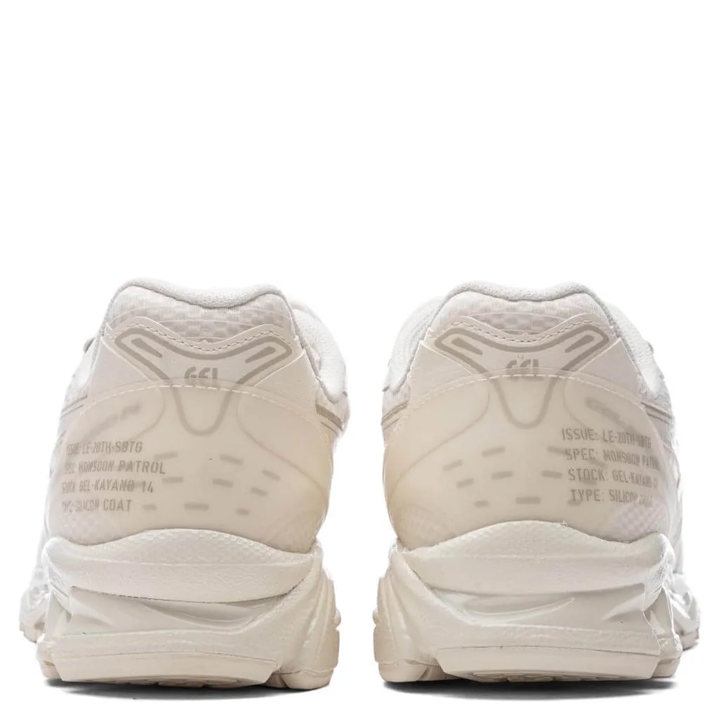 Asics x SBTG x Limited Edt Gel-Kayano 14 - Cream/Cream Asics Gel Cushion Running Shoes