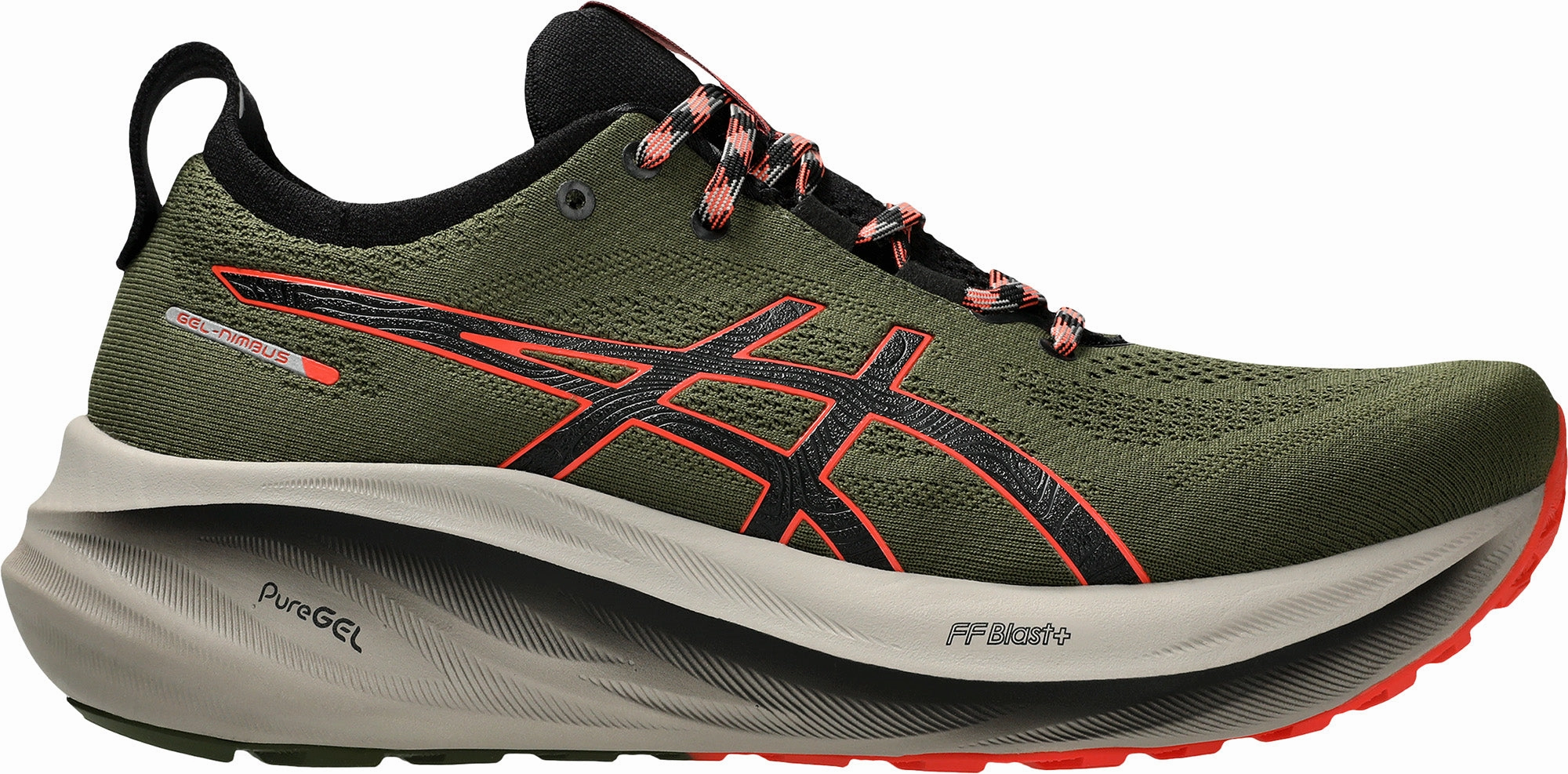 Asics Gel Nimbus 26 TR Mens Running Shoes - Green Asics Gel Nimbus look