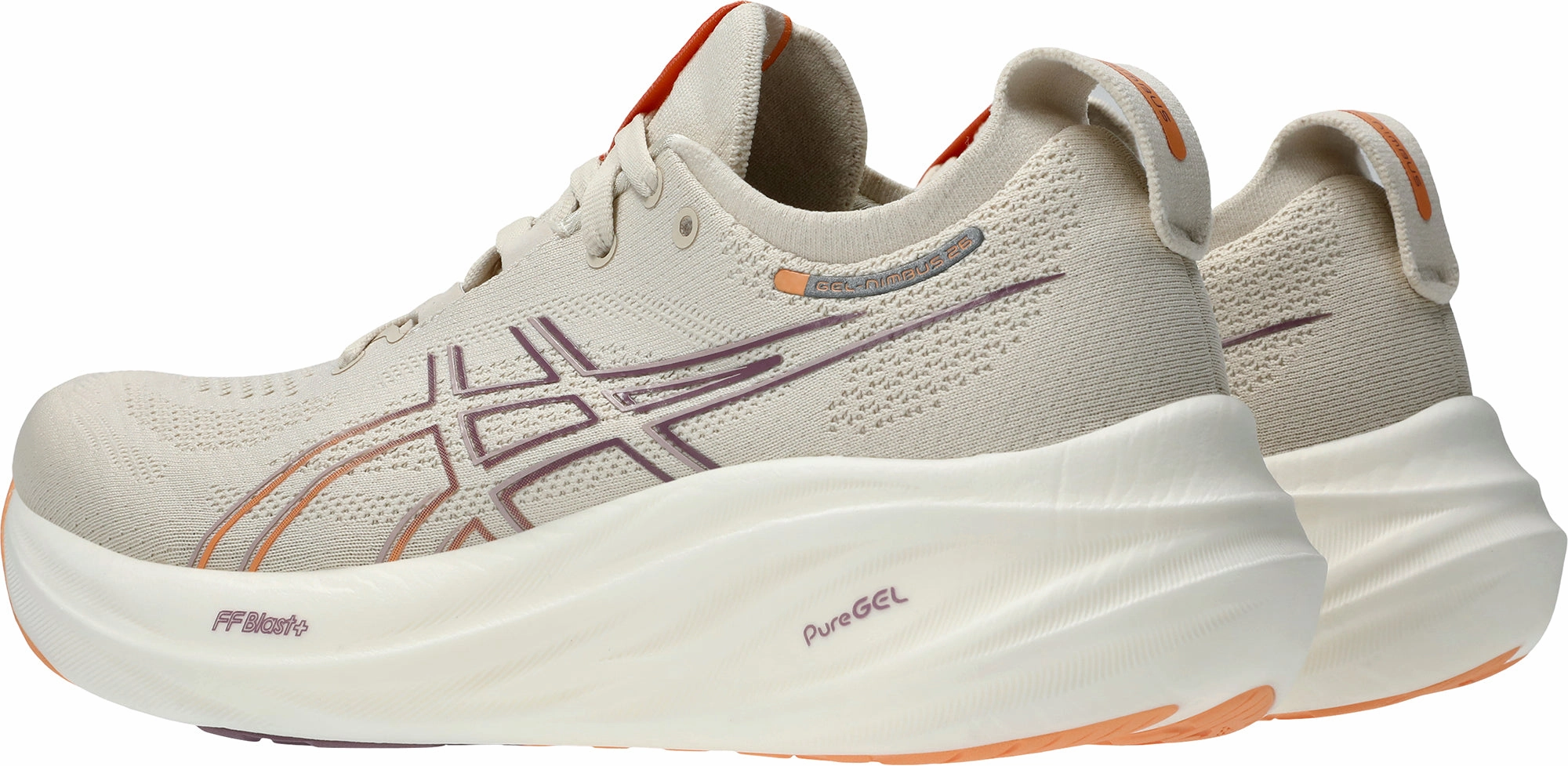 Asics Gel Nimbus 26 Womens Running Shoes - Beige Plush Running Shoes