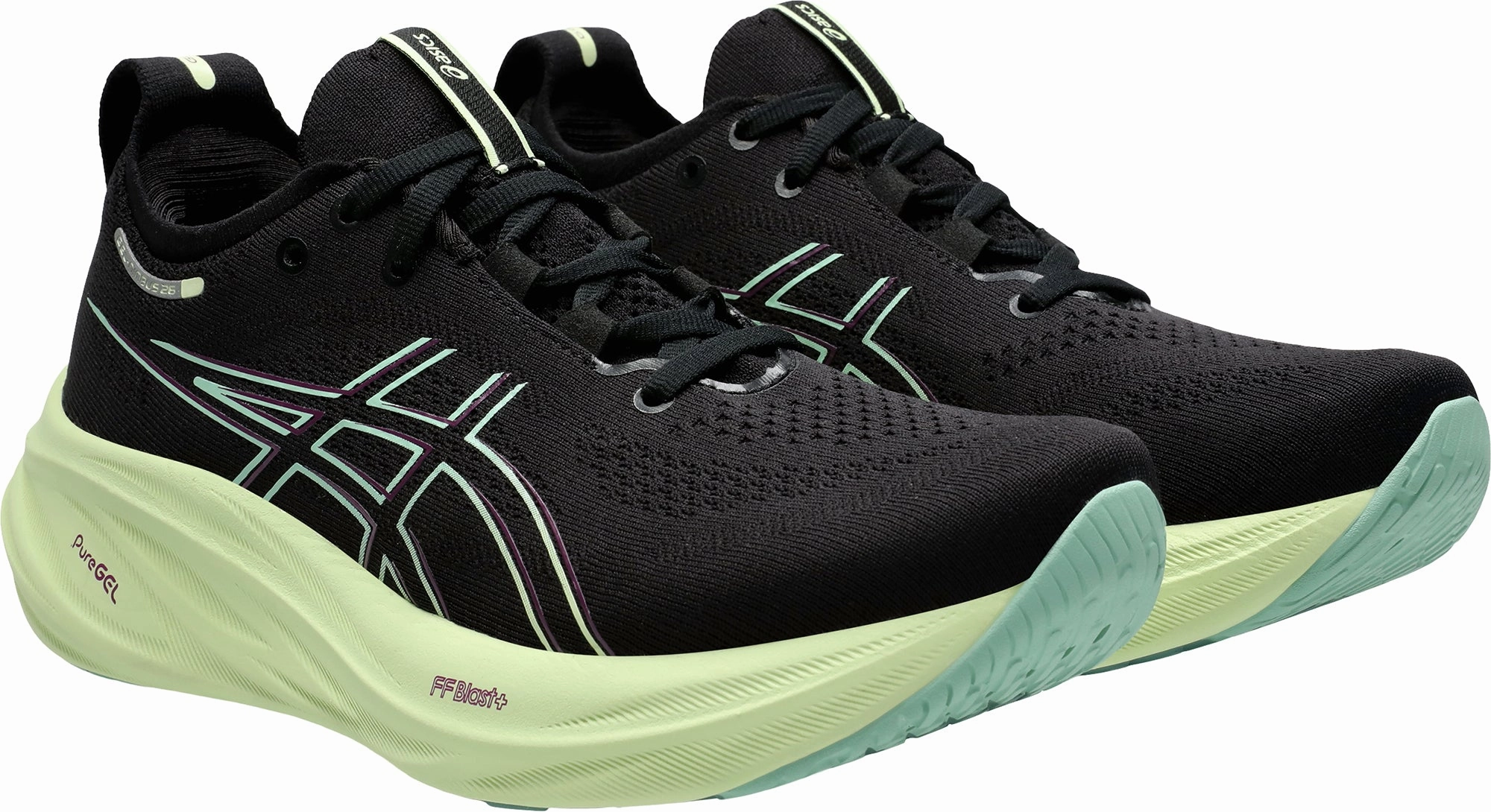 Asics Gel Nimbus 26 Womens Running Shoes - Black Plush Running Shoes