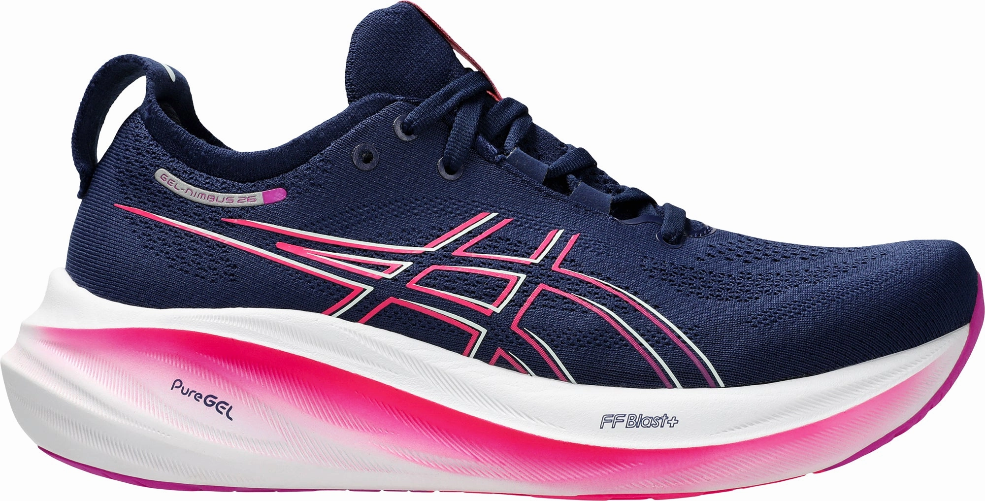 Asics Gel Nimbus 26 Womens Running Shoes - Navy Asics Gel Nimbus look