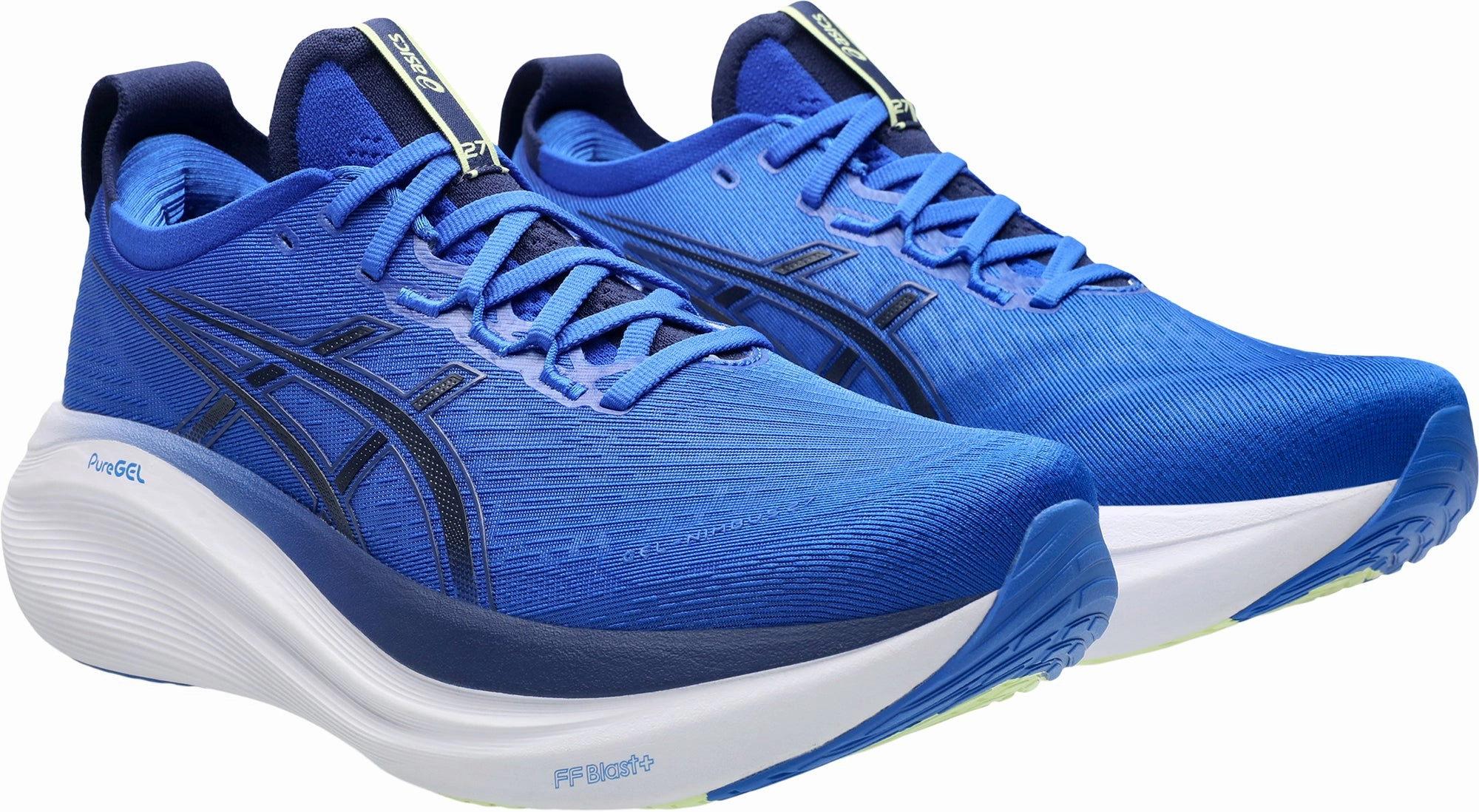 Asics Gel Nimbus 27 Mens Running Shoes - Blue Plush Running Shoes