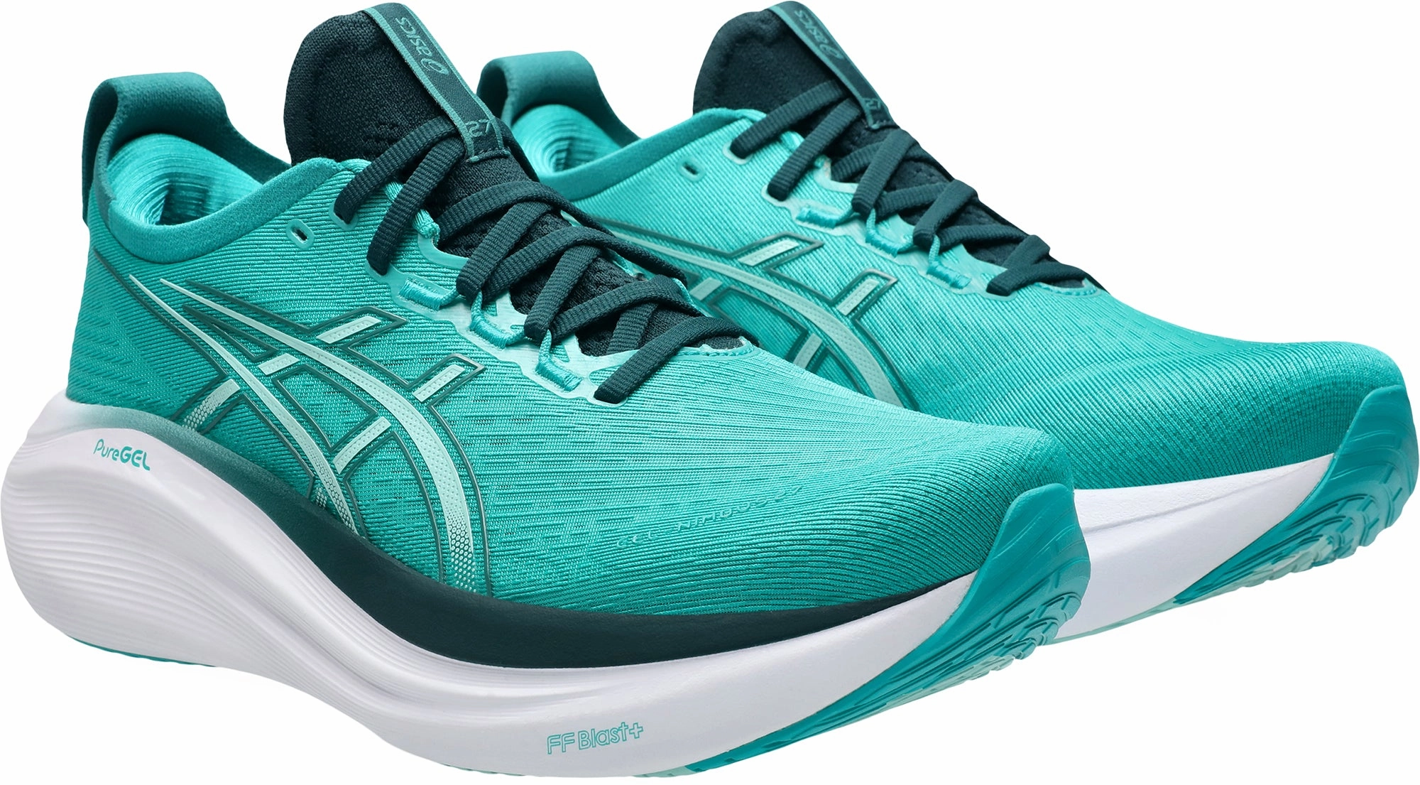 Asics Gel Nimbus 27 Mens Running Shoes - Green Plush Running Shoes