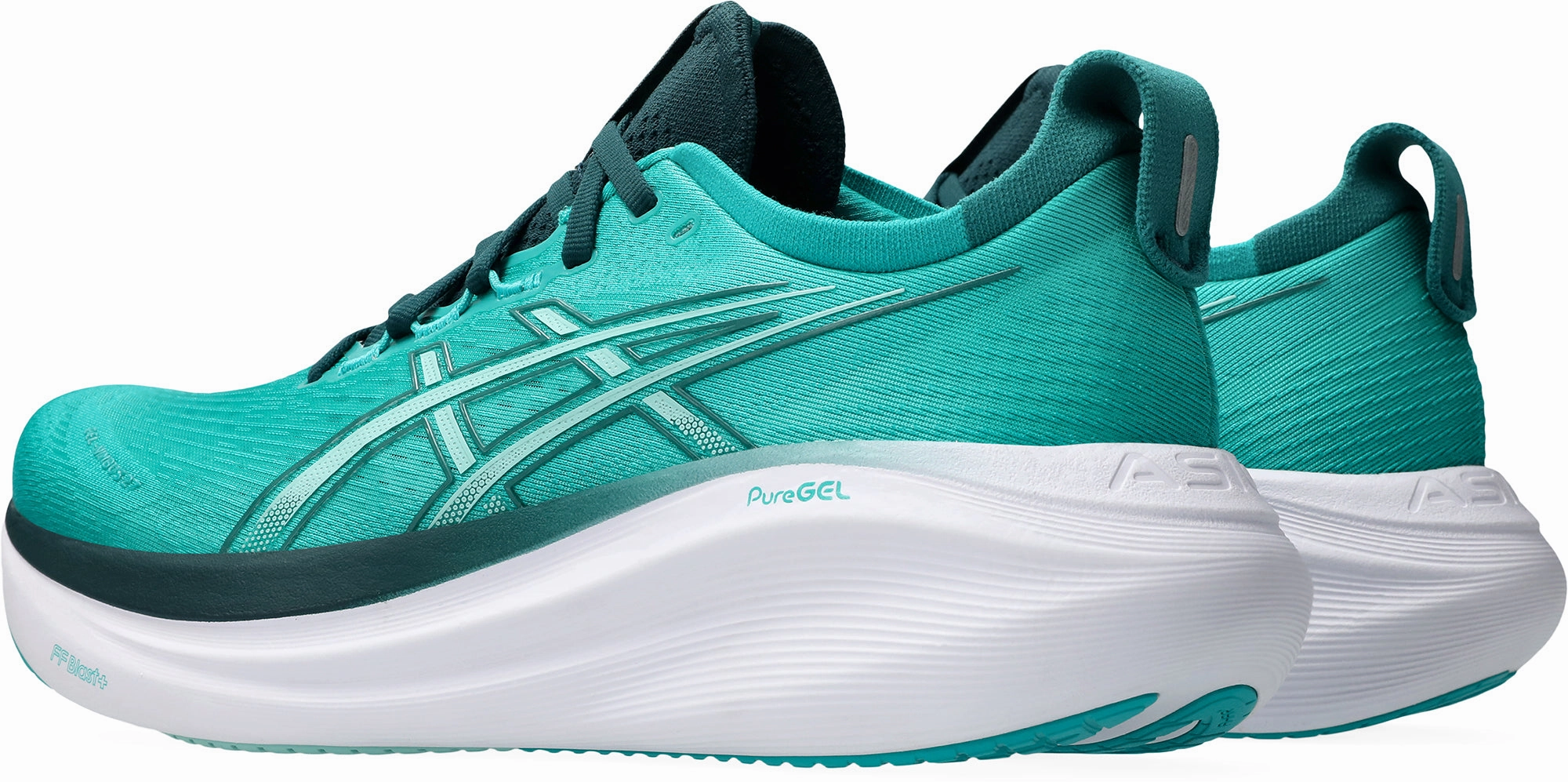 Asics Gel Nimbus 27 Mens Running Shoes - Green Plush Running Shoes