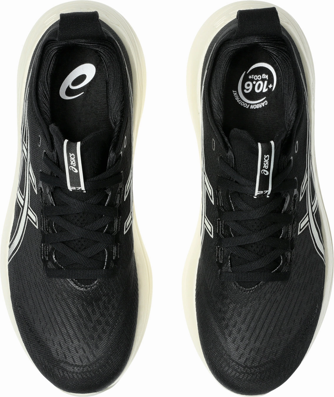 Asics Gel Nimbus 27 WIDE FIT Mens Running Shoes - Black Plush Running Shoes