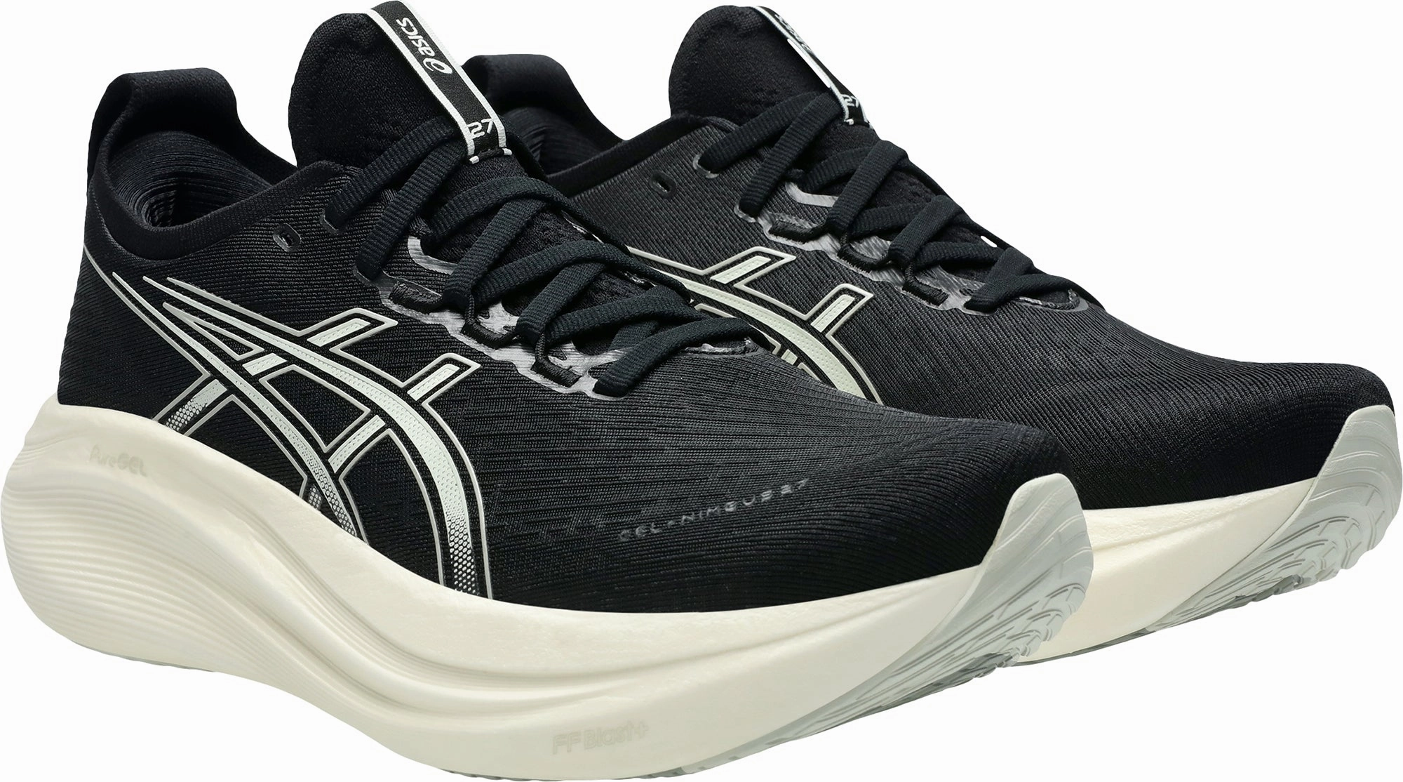 Asics Gel Nimbus 27 WIDE FIT Mens Running Shoes - Black Plush Running Shoes