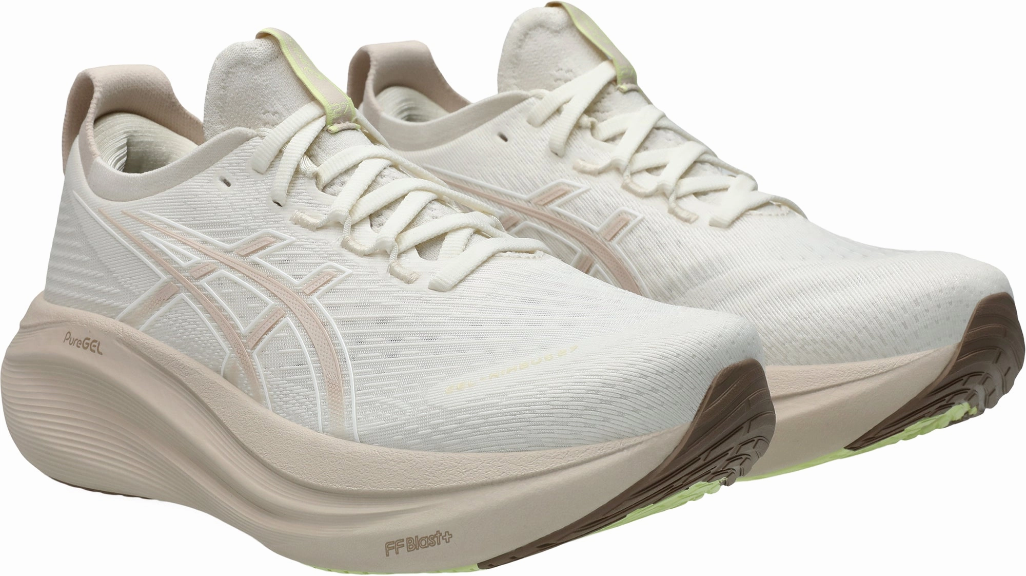 Asics Gel Nimbus 27 Womens Running Shoes - Cream Plush Running Shoes