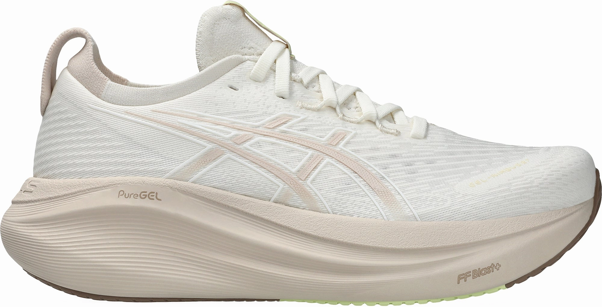 Asics Gel Nimbus 27 Womens Running Shoes - Cream Asics Gel Nimbus look