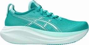Asics Gel Nimbus 27 Womens Running Shoes - Green Asics Gel Nimbus look