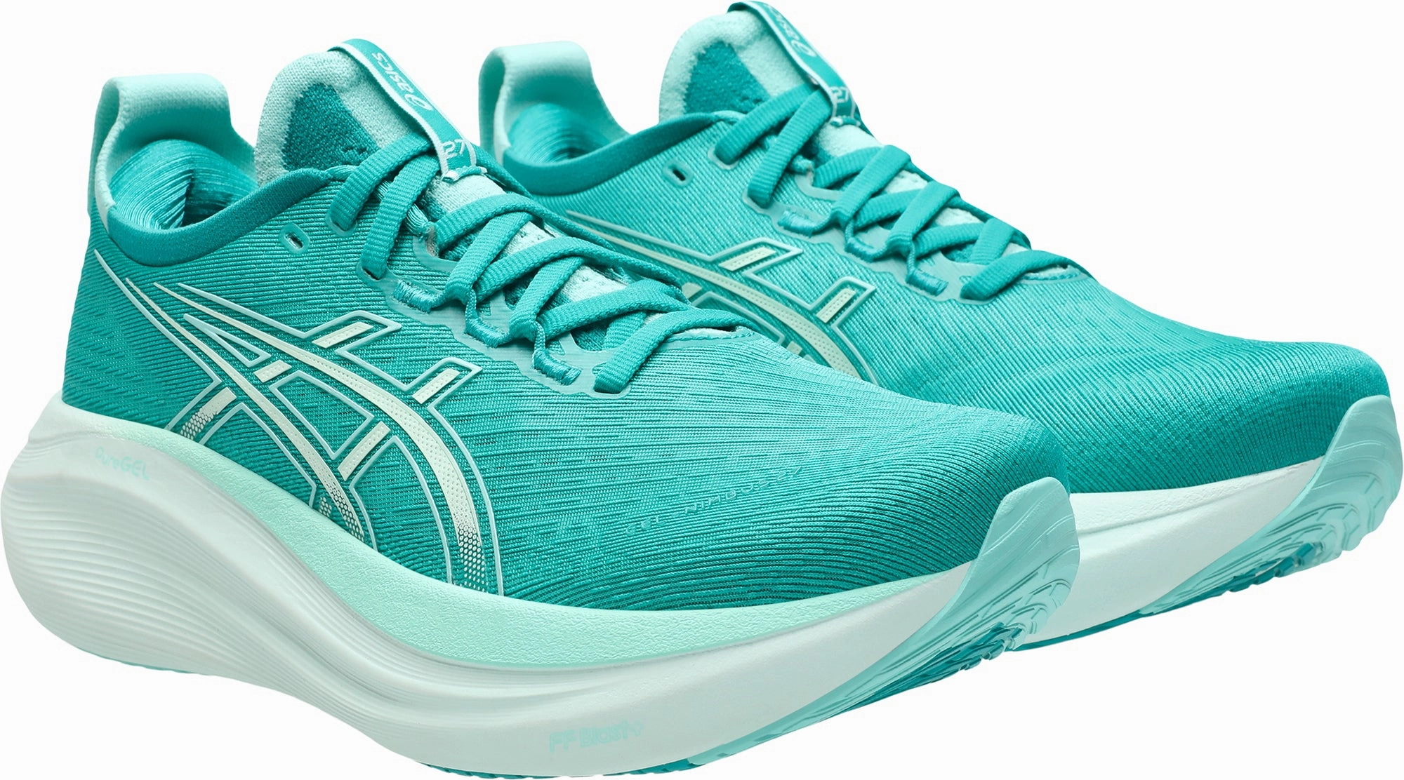 Asics Gel Nimbus 27 Womens Running Shoes - Green Plush Running Shoes