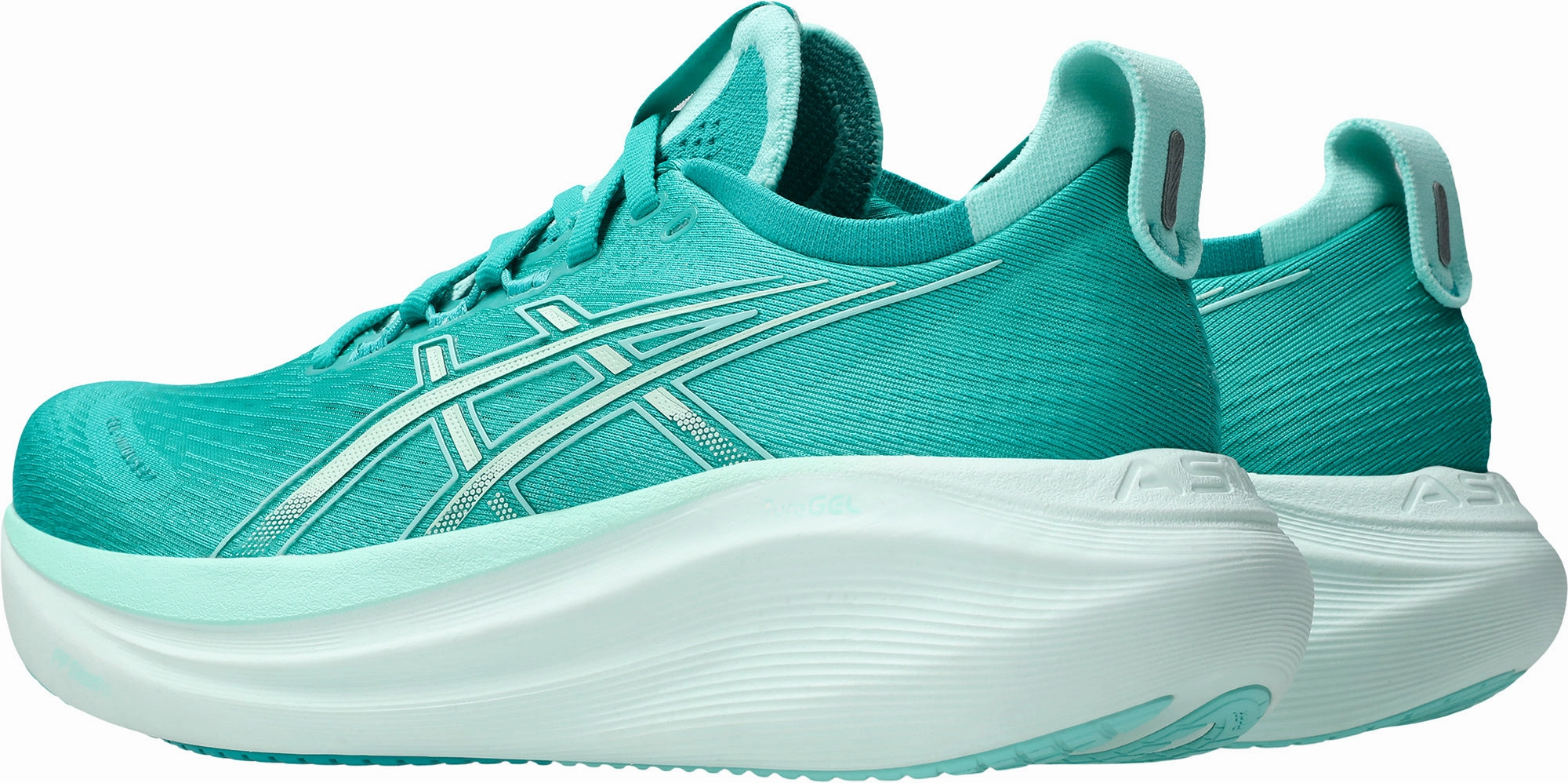 Asics Gel Nimbus 27 Womens Running Shoes - Green Plush Running Shoes