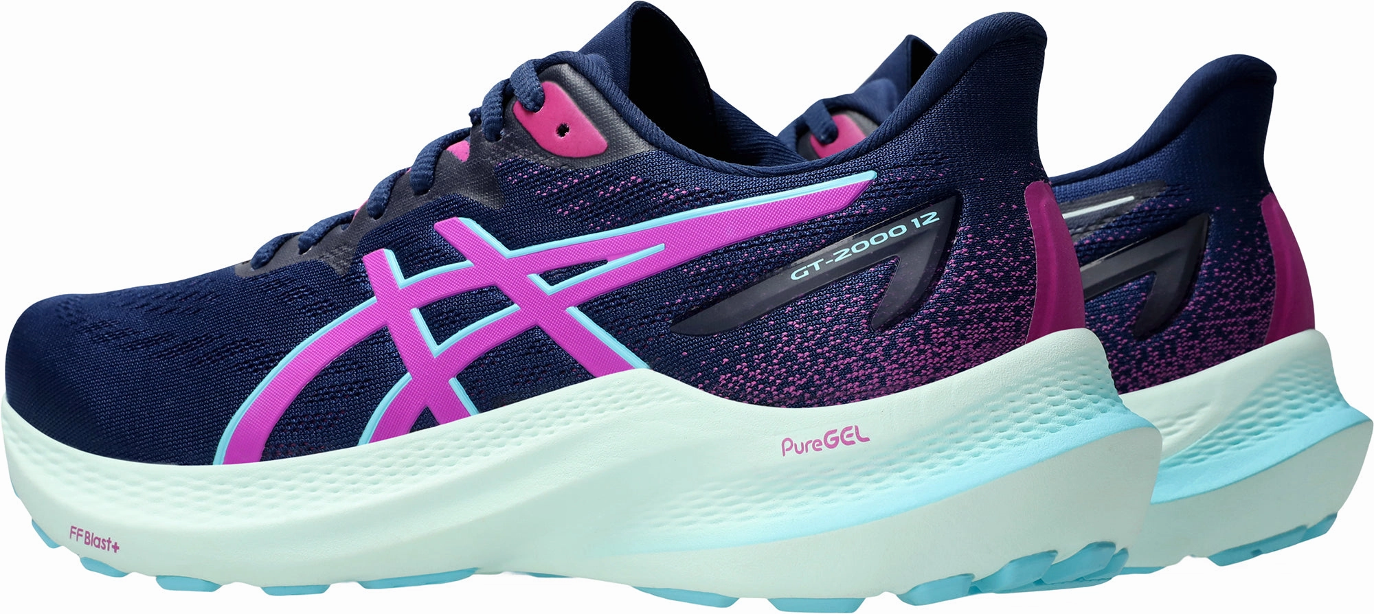 Asics GT 2000 12 Womens Running Shoes - Navy Reliable Stability Runners