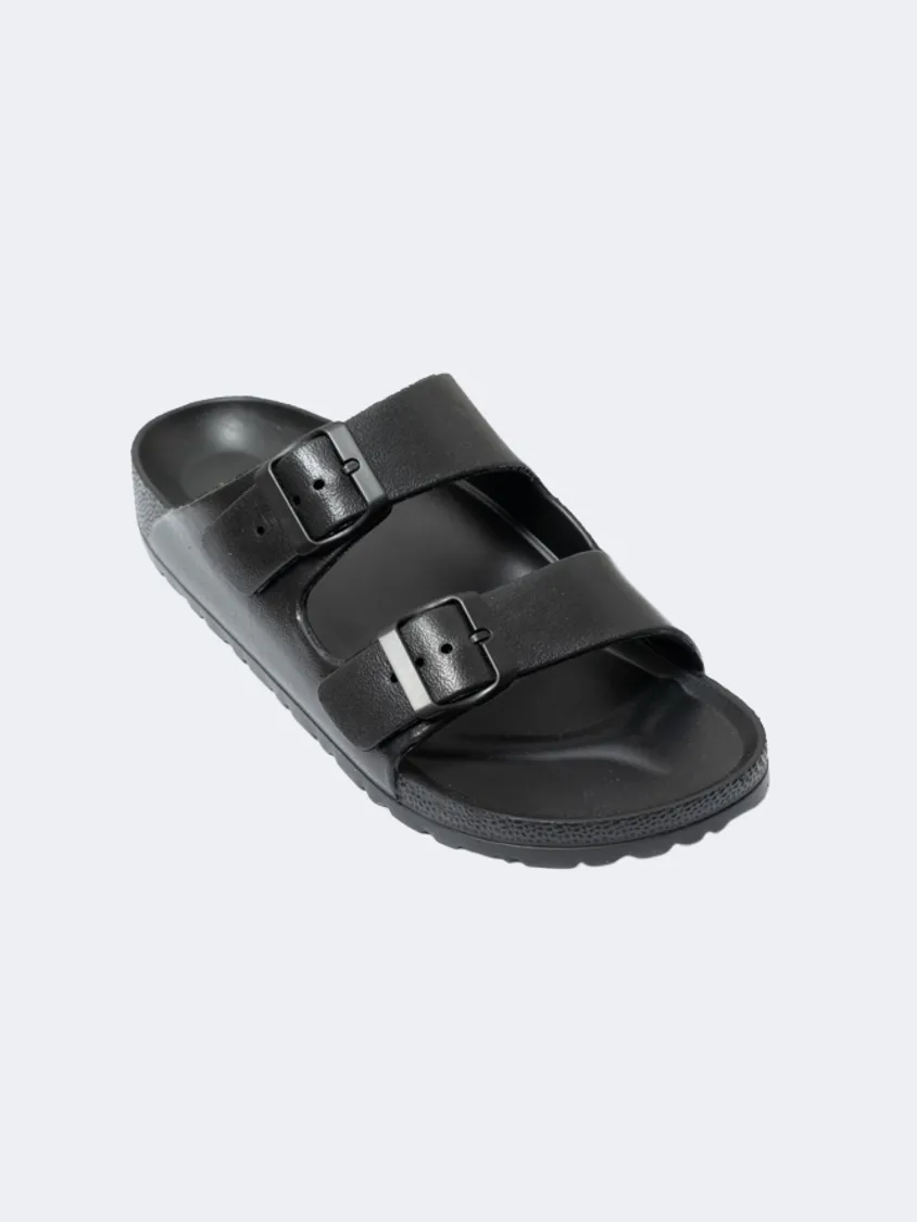 Ateneo Men Beach Slippers Black Mens Casual Everyday Sneakers