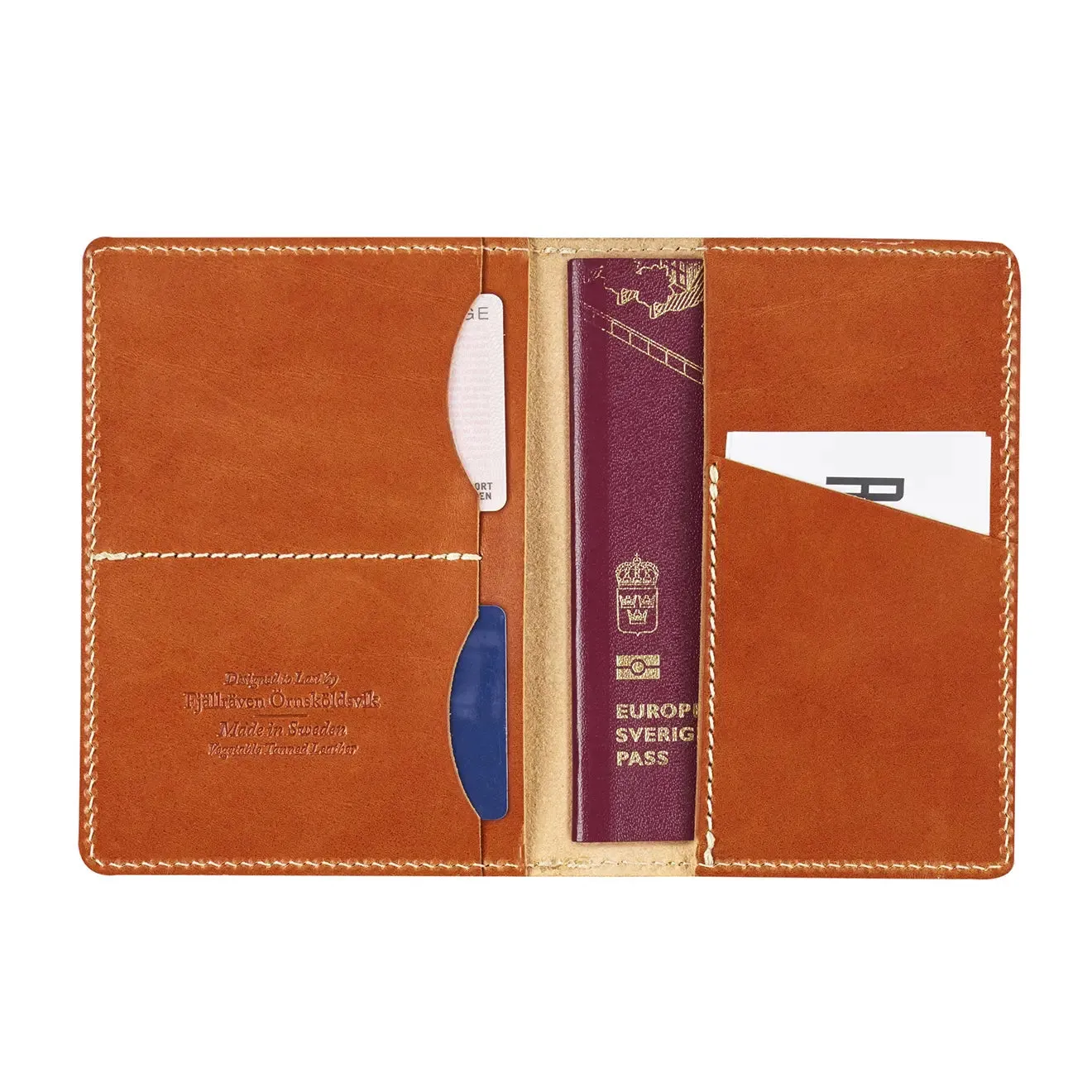 Bags Fjallravenbags Men Fjallraven Leather Passport Cover Leather Cognac