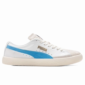 Basket VTG - White/Ocean Dive Puma shoes with suede and modern shape