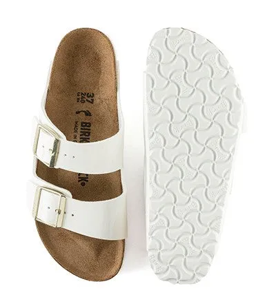 BIRKENSTOCK ARIZONA BF WHITE PATENT Birkenstock women's shoes