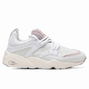 Blaze Of Glory Premium Women's - White Puma shoes with suede and modern shape