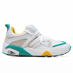 Blaze Of Glory Retro - White Puma shoes with suede and modern shape