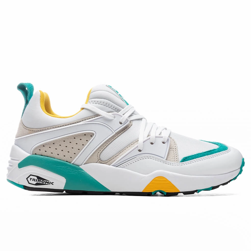 Blaze Of Glory Retro - White Puma shoes with suede and modern shape