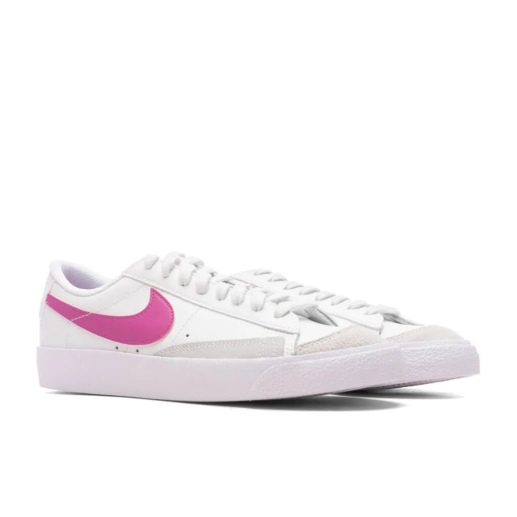 Blazer Low '77 (GS) - Summit White/Cosmic Fuchsia/White Nike trainers with responsive foam