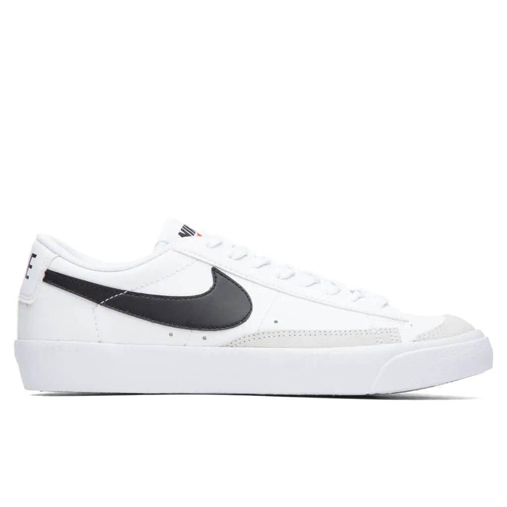 Blazer Low '77 (GS) - White/Black Nike lifestyle sneakers with retro vibe