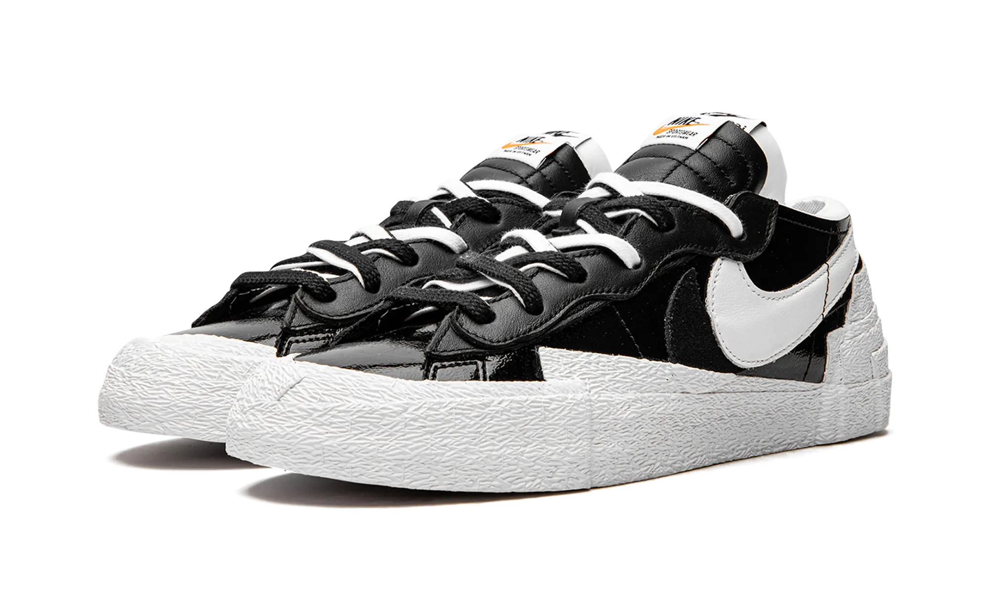 Blazer Low "Sacai - Black Patent Leather" nike mens sport sneakers