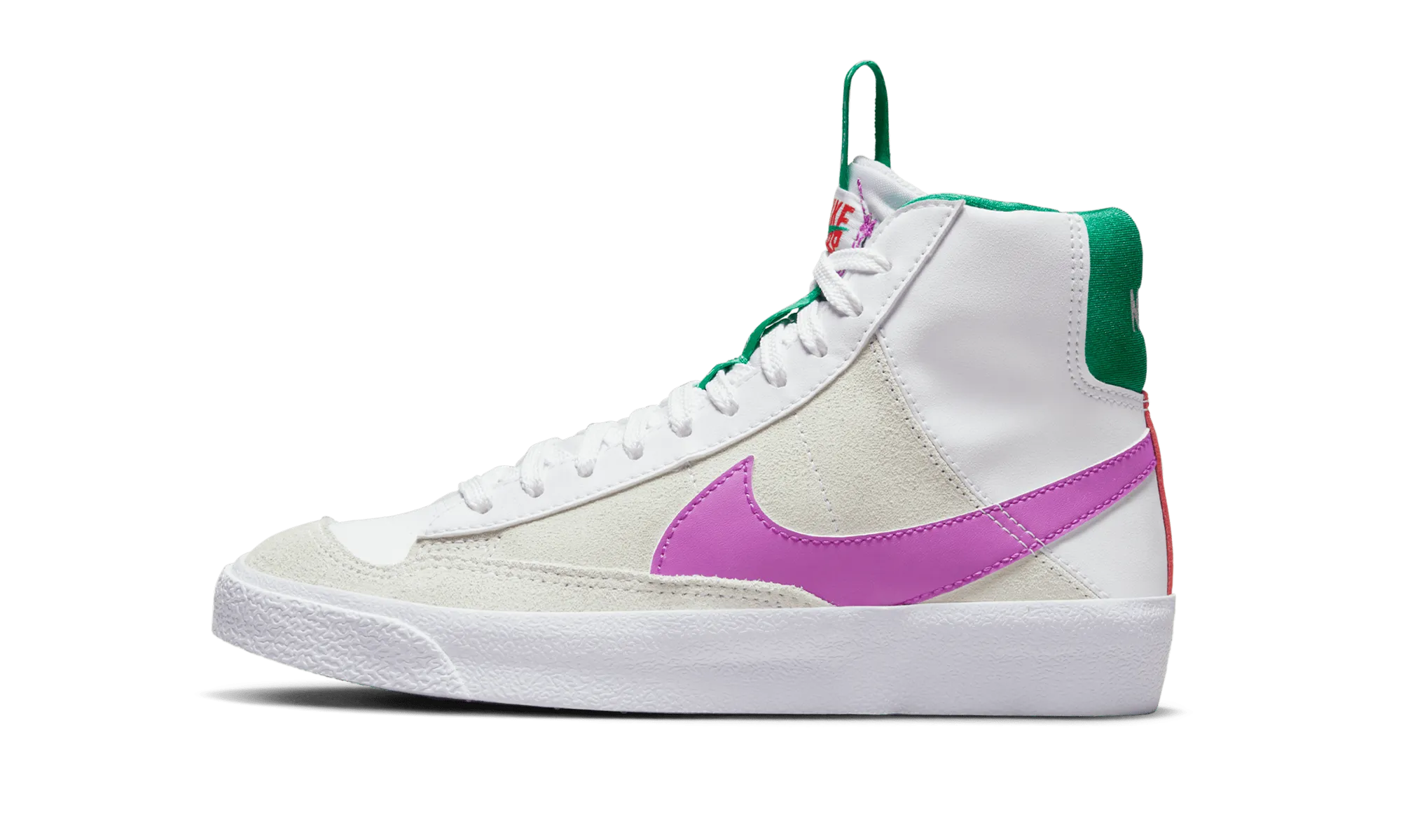 Blazer Mid '77 GS "Dance - White Fuchsia Green" Nike Grade School shoes