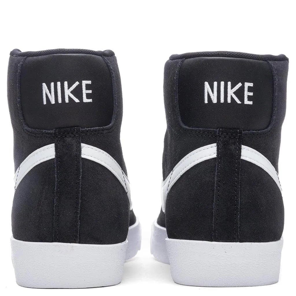 Blazer Mid '77 Suede - Black/White Nike Cushioned Mesh Sneakers