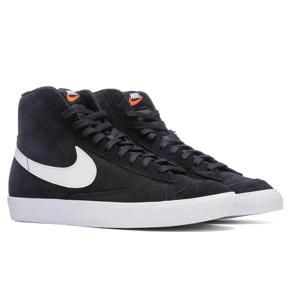 Blazer Mid '77 Suede - Black/White Nike Cushioned Mesh Sneakers