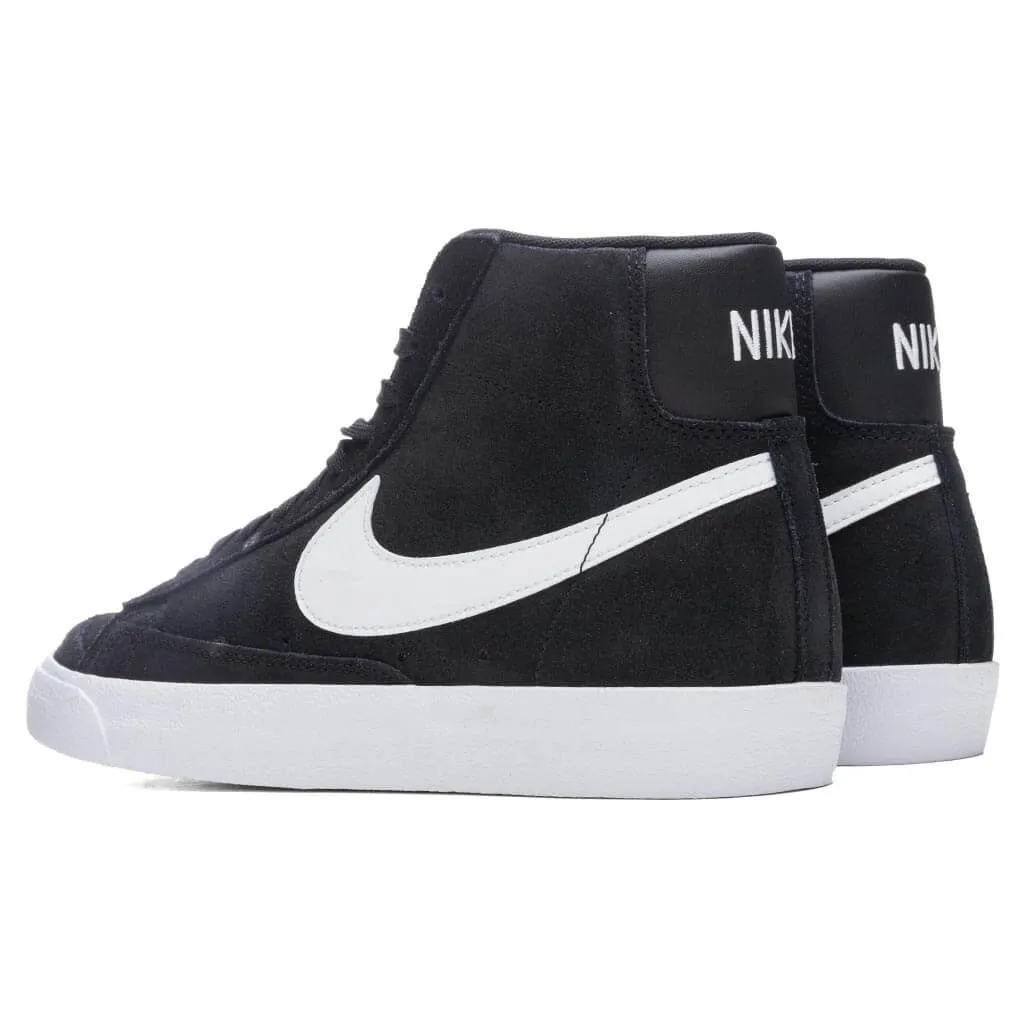 Blazer Mid '77 Suede - Black/White Nike Cushioned Mesh Sneakers
