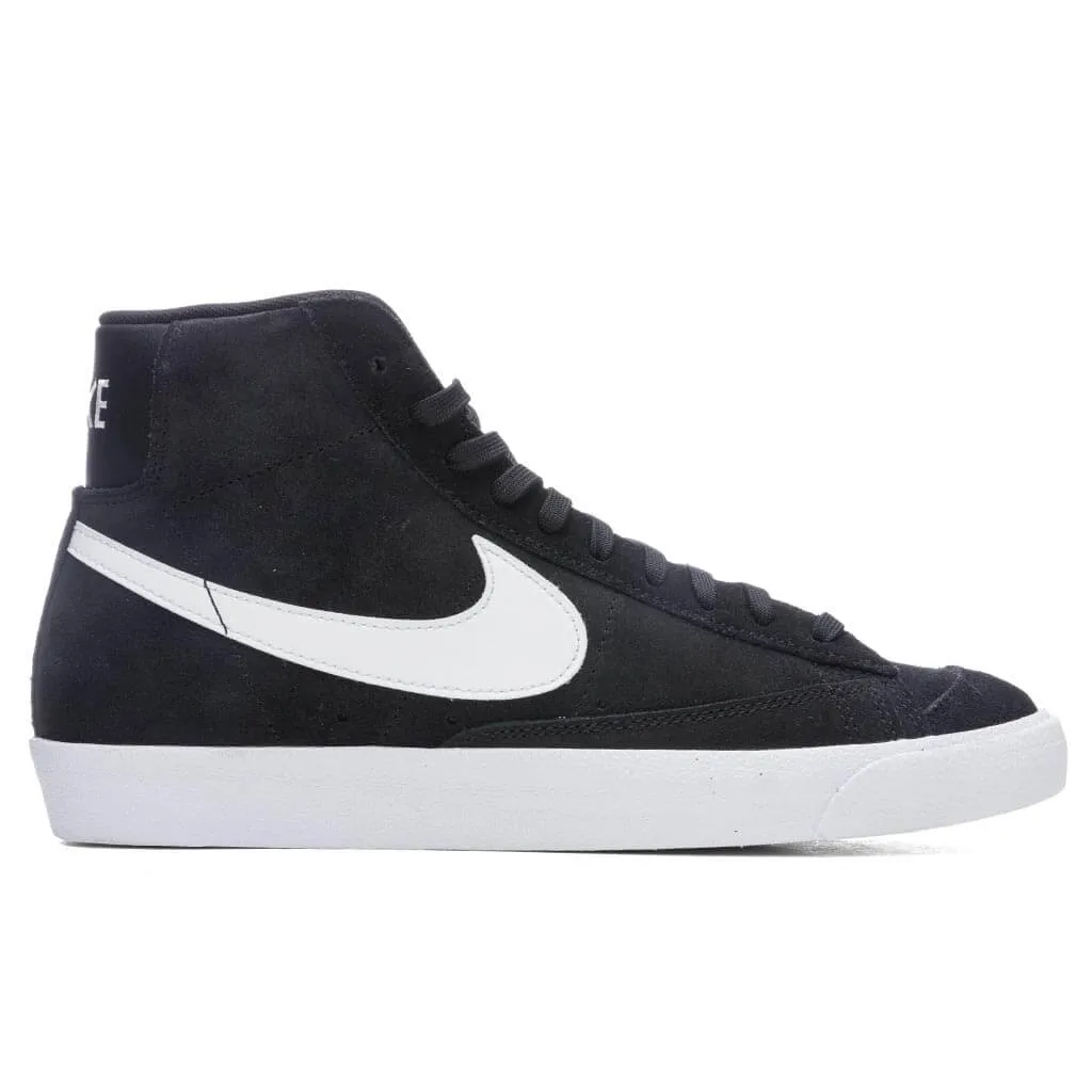 Blazer Mid '77 Suede - Black/White Nike shoes with cushioned air sole