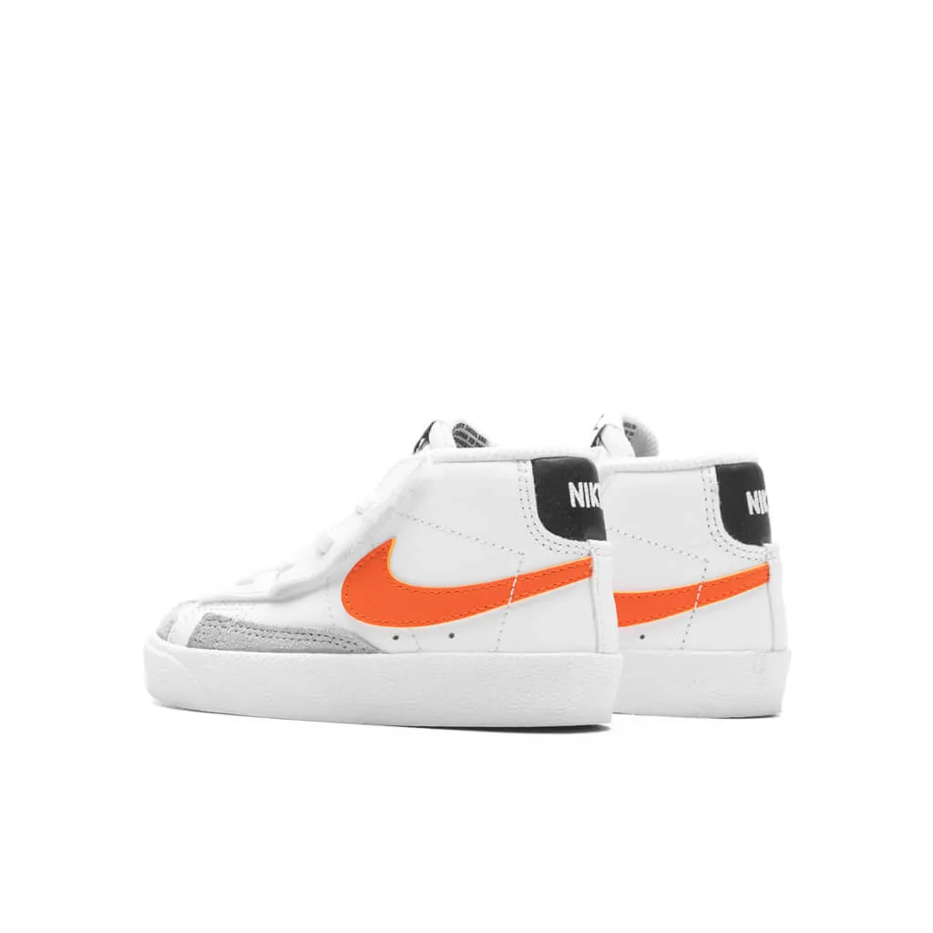 Blazer Mid '77 (TD) - White/Safety Orange/Wolf Grey Nike Retro Lifestyle Shoes