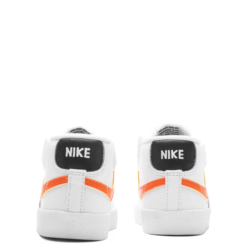 Blazer Mid '77 (TD) - White/Safety Orange/Wolf Grey Nike Retro Lifestyle Shoes