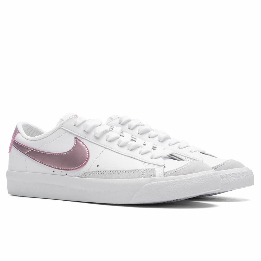 Blazer Low '77 (GS) - White/Pink Glaze Nike Classic Sports Sneakers