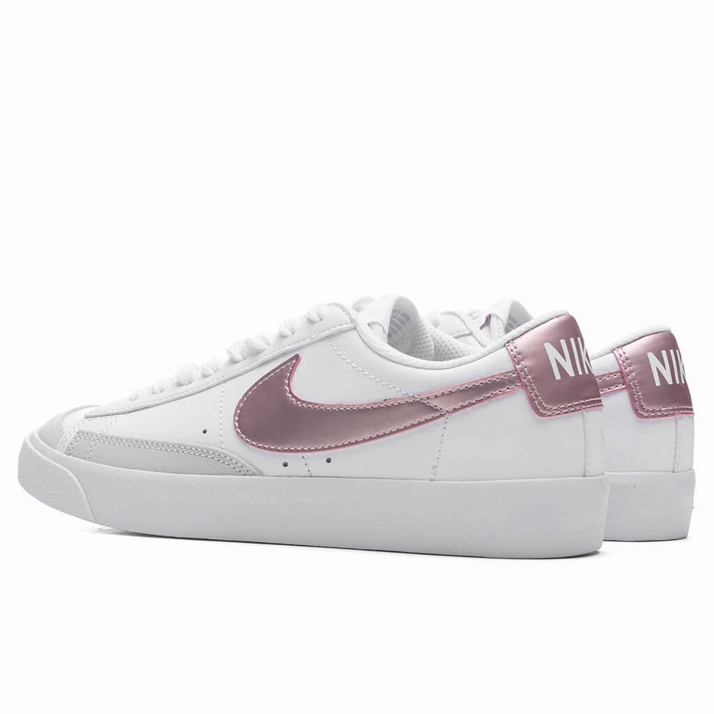 Blazer Low '77 (GS) - White/Pink Glaze Nike Classic Sports Sneakers