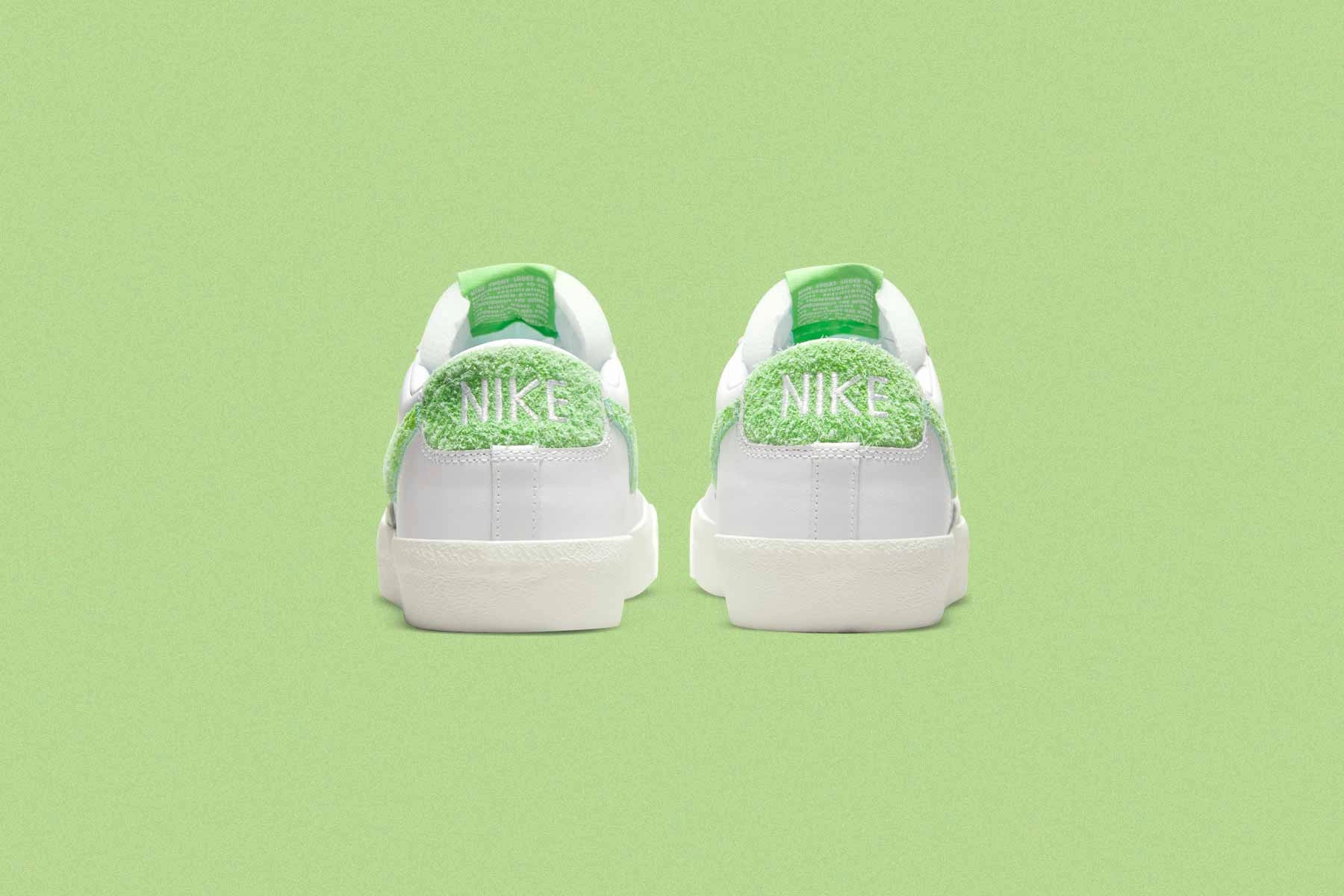 Blazer Low '77 Vintage - White/Mean Green Nike Classic Sports Sneakers