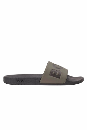 Boss Aryeh_slider Open Green Boss shoe collections