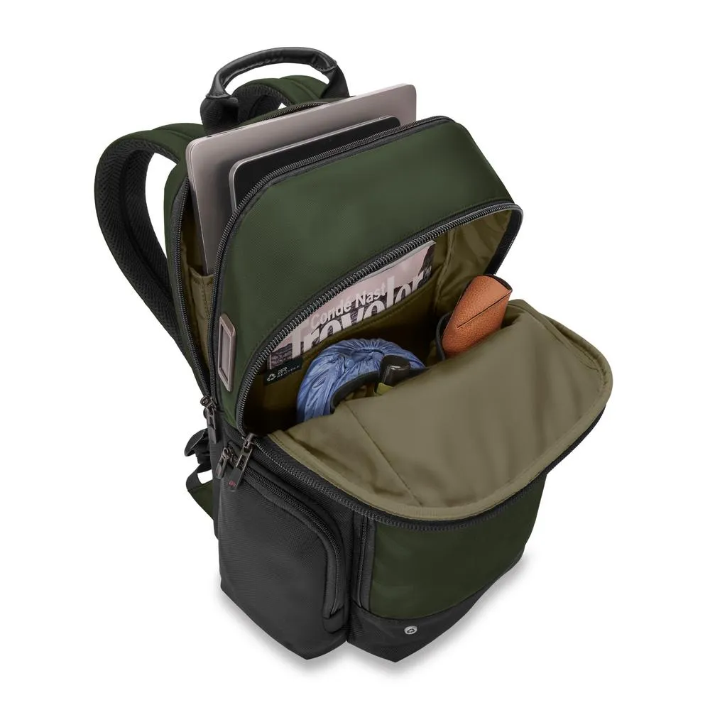 Briggs & Riley Recycled Day Bag Medium Multi-Pocket Backpack Bags Briggs-Riley