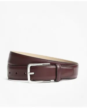 Brooks Brothers Men's 1818 Leather Belt Burgundy Brooks Brothers
