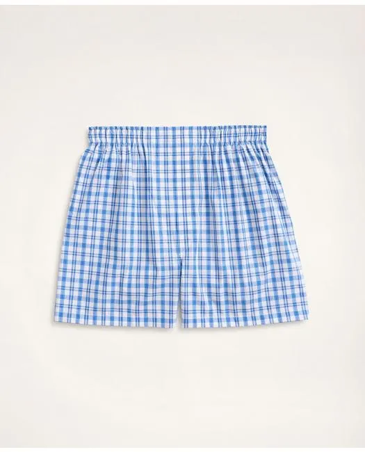 Brooks Brothers Men's Check Boxers Blue Brooks Brothers